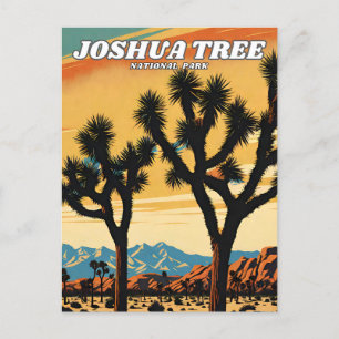 Joshua Tree National Park Illustrationsretro Postkarte