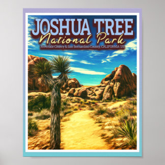 JOSHUA TREE NATIONAL PARK - KALIFORNIEN USA POSTER