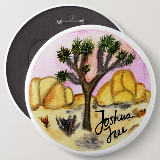 Joshua Tree National Park Watercolor Button (Vorne & Hinten)