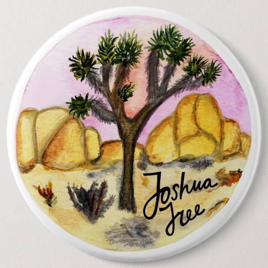 Joshua Tree National Park Watercolor Button (Vorderseite)