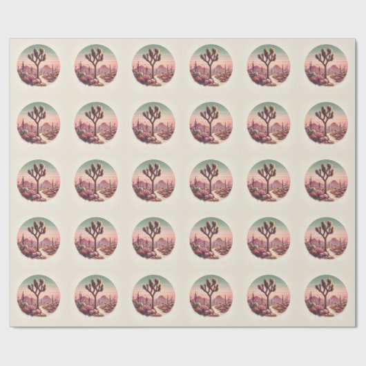 Joshua Tree Nationalpark California Geschenkpapier (Flach)