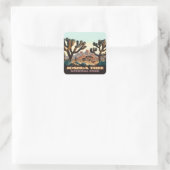 Joshua Tree Nationalpark California Quadratischer Aufkleber (Tasche)