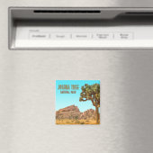 Joshua Tree Nationalpark California Vintag Magnet (In Situ (Geschirrspüler))