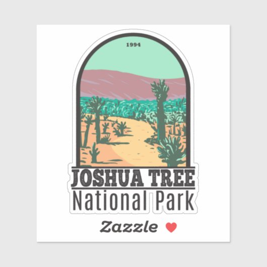 Joshua Tree Nationalpark Cholla Cactus Garden Aufkleber (Blatt)