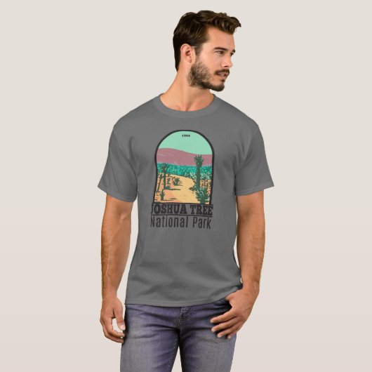 Joshua Tree Nationalpark Cholla Cactus Garden T-Shirt (Vorne ganz)