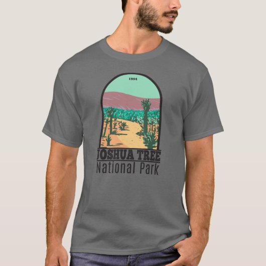 Joshua Tree Nationalpark Cholla Cactus Garden T-Shirt (Vorderseite)