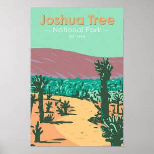 Joshua Tree Nationalpark Cholla Kaktusgarten Poster