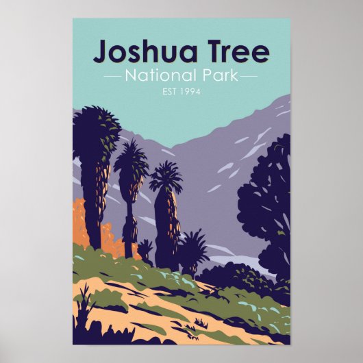 Joshua Tree Nationalpark Cottonwood Springs Oasis Poster (Vorne)