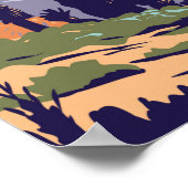 Joshua Tree Nationalpark Cottonwood Springs Oasis Poster (Ecke)