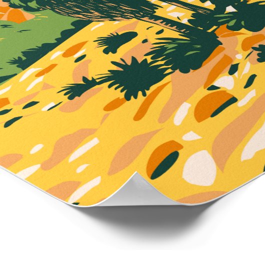 Joshua Tree Nationalpark Fortynine Palms Oasis Poster (Ecke)