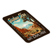 Joshua Tree Nationalpark Illustration erschüttert Magnet (Rechte Seite)