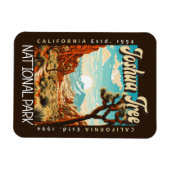 Joshua Tree Nationalpark Illustration erschüttert Magnet (Horizontal)