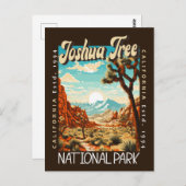 Joshua Tree Nationalpark Illustration erschüttert Postkarte (Vorne/Hinten)