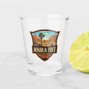 Joshua Tree Nationalpark Illustration Retro Schnapsglas