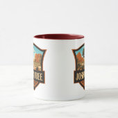 Joshua Tree Nationalpark Illustration Retro Tasse (Zentrum)