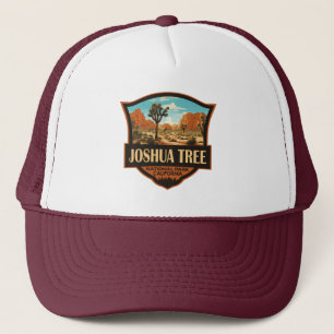 Joshua Tree Nationalpark Illustration Retro Truckerkappe