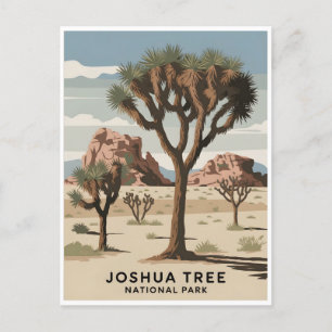 Joshua Tree Nationalpark im Vintage-Stil Postkarte