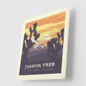 Joshua Tree Nationalpark | Kalifornien Quadratische Wanduhr (Winkel)