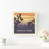 Joshua Tree Nationalpark | Kalifornien Quadratische Wanduhr (Zuhause)