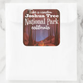 Joshua Tree Nationalpark, Kalifornien Reise Quadratischer Aufkleber (Tasche)