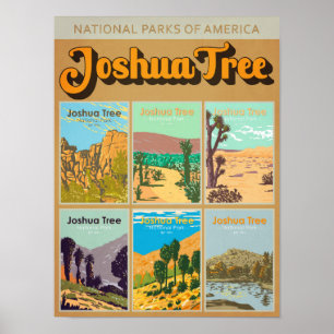 Joshua Tree Nationalpark Kalifornien Wahrzeichen Poster