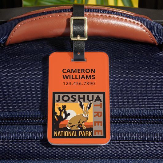 Joshua Tree Nationalpark | Kaninchen Gepäckanhänger (Vorderseite Insitu 2)