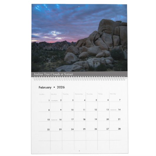 Joshua Tree Nationalpark Klettern und Camping Kalender (Feb 2026)