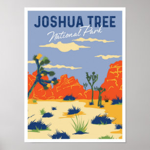 Joshua Tree Nationalpark Kunst Vintage Reise Poster