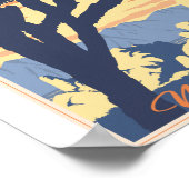 Joshua Tree Nationalpark Litho Artwork Poster (Ecke)