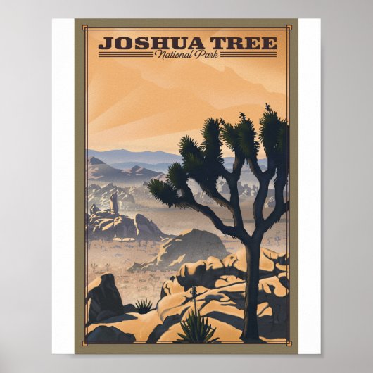 Joshua Tree Nationalpark Litho Artwork Poster (Vorne)