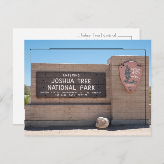 Joshua Tree Nationalpark Postcard Postkarte (Vorne/Hinten)