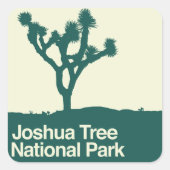Joshua Tree Nationalpark Quadratischer Aufkleber (Vorderseite)