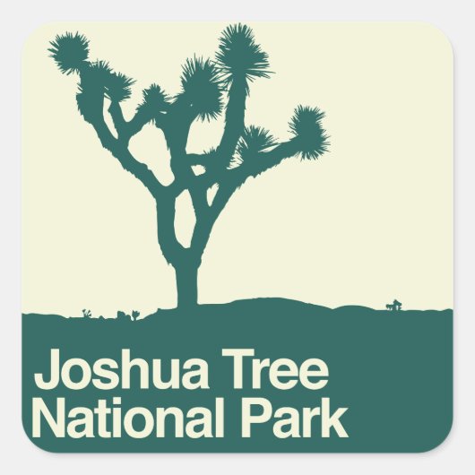 Joshua Tree Nationalpark Quadratischer Aufkleber (Vorderseite)