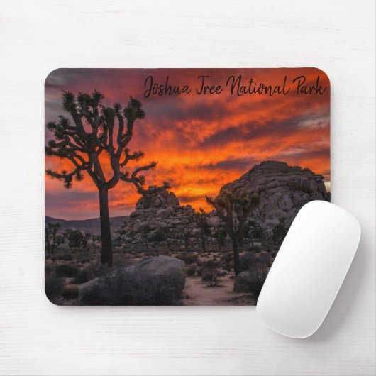 Joshua Tree Nationalpark Red Sunset Mousepad (Mit Mouse)