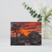 Joshua Tree Nationalpark Red Sunset Postkarte (Stehend Vorderseite)