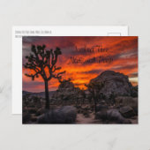 Joshua Tree Nationalpark Red Sunset Postkarte (Vorne/Hinten)