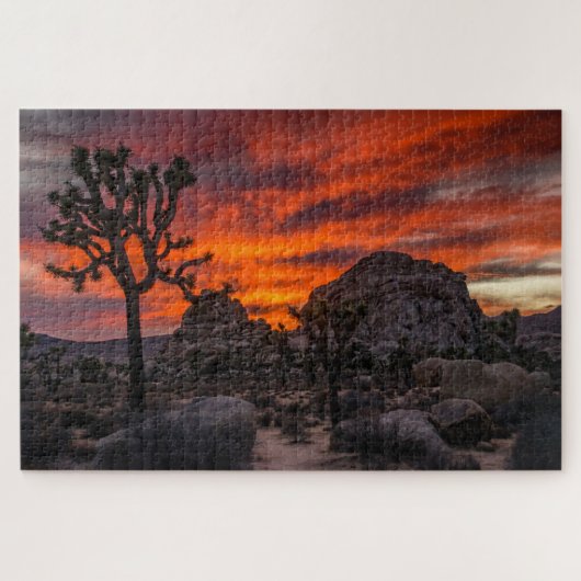 Joshua Tree Nationalpark Red Sunset Puzzle (Horizontal)