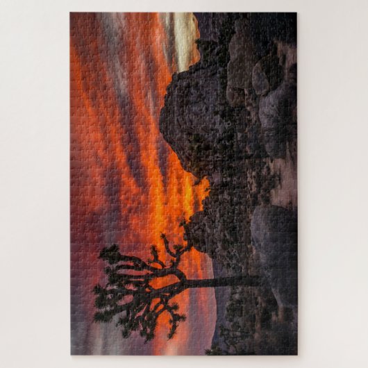 Joshua Tree Nationalpark Red Sunset Puzzle (Vertikal)