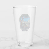 Joshua Tree Nationalpark Retro Emblem Glas (Rückseite)
