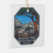 Joshua Tree Nationalpark Retro Emblem Keramikornament (Rechts)