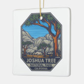 Joshua Tree Nationalpark Retro Emblem Keramikornament (Links)