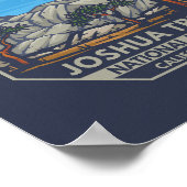 Joshua Tree Nationalpark Retro Emblem Poster (Ecke)