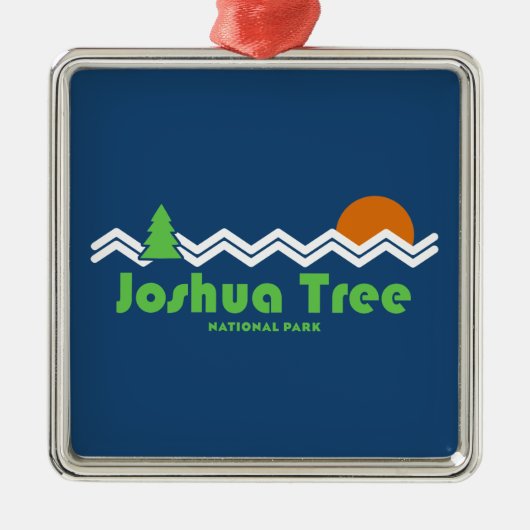 Joshua Tree Nationalpark Retro Ornament Aus Metall (Vorne)