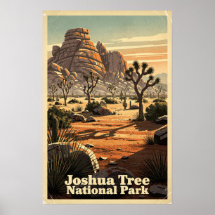 Joshua Tree Nationalpark Retro Poster