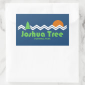 Joshua Tree Nationalpark Retro Rechteckiger Aufkleber (Tasche)