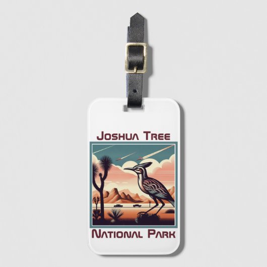 Joshua Tree Nationalpark Retro Souvenir Geschenk Gepäckanhänger (Vorderseite Vertikal)