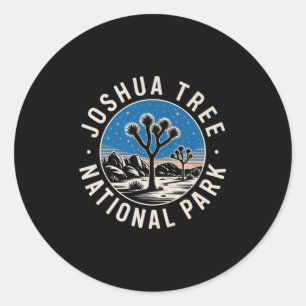Joshua Tree Nationalpark Retro Wandern US National Runder Aufkleber