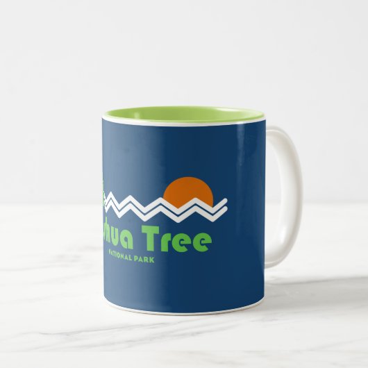 Joshua Tree Nationalpark Retro Zweifarbige Tasse (VorderseiteRechts)