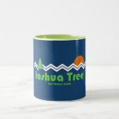 Joshua Tree Nationalpark Retro Zweifarbige Tasse (Mittel)