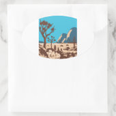 Joshua Tree Nationalpark Riverside Kalifornien Ovaler Aufkleber (Tasche)